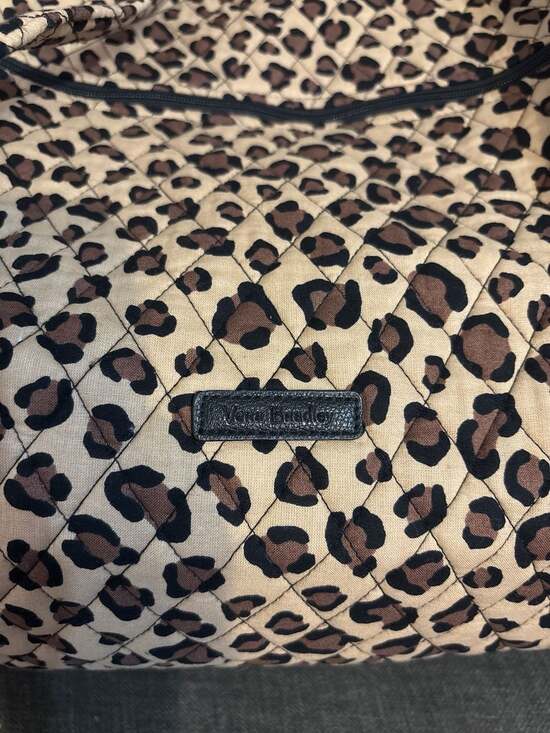 Vera Bradley Quilted Cotton Large Travel Duffel Bag Leopard Print - Picture 2 of 2